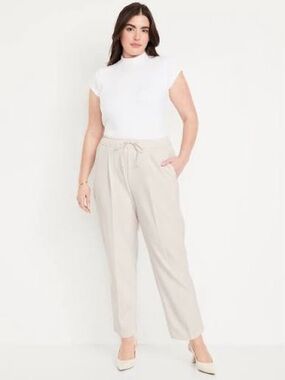 NWT Old Navy High-Waisted Billie Straight Ankle Trousers, Sz L